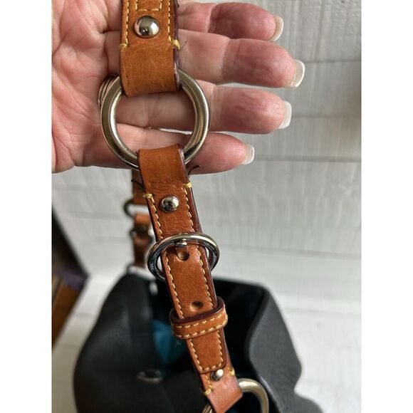 COACH Purse #8A37 BLACK Turn Lock Mini Pebbled Leather Bag - Picture 5 of 15